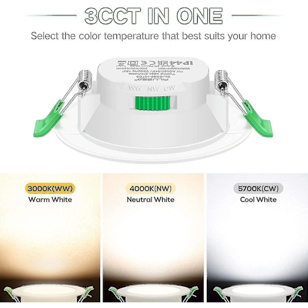Db 12 st 7w vita LED-downlights infällda taklampor Slim Spot Light Hög kvalitet