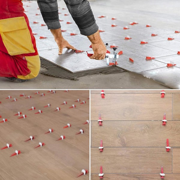 DIY Plattnivellerare för Hemrenovering, Kraftigt Nivelleringssystem Ökar Hastigheten på Plattläggning, Lämplig för Plattor från 3mm till 15mm Tjocklek