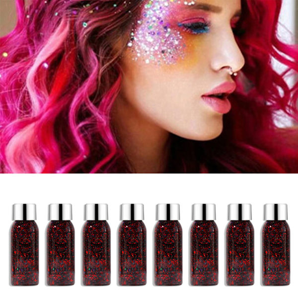 30ml Kroppsglitter Gel Smink Flytande Ögonskugga Långvarig Glittrande Glitter Gel för Festivalfest för Ansikte Ögon Hår Naglar 05