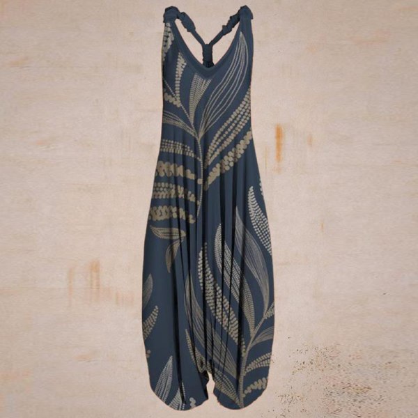 Kvinner Jumpsuit V-hals Tanktopper Jumpsuiter Løs midje Body 3# M