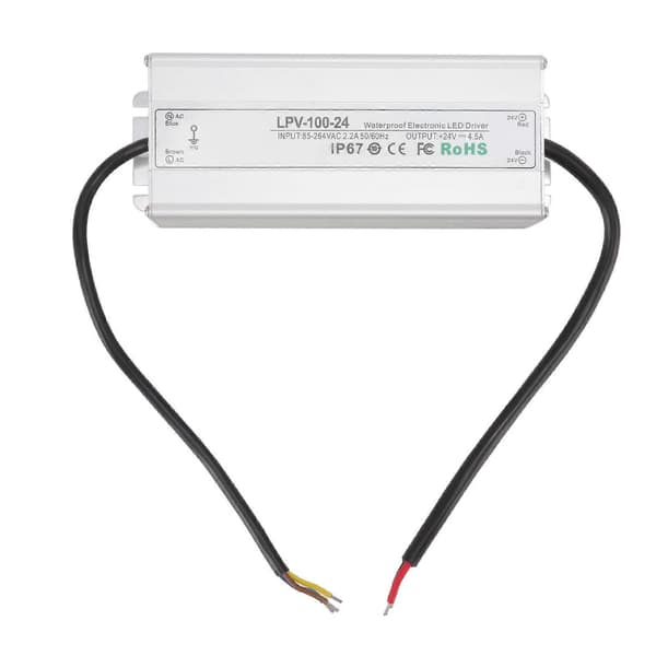 LED-drivrutin Vattentät IP67 Konstant Spänning Strömförsörjning Transformatoradapter 100W 24V 4.5A