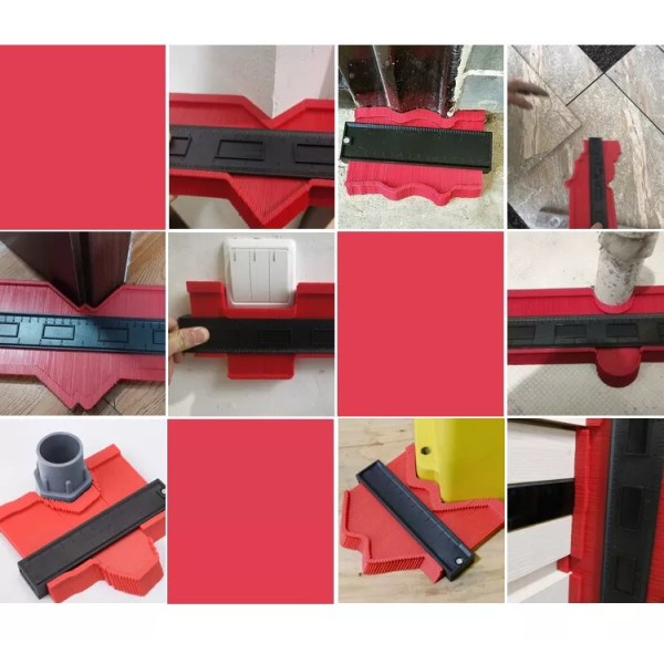 Contour Gauge Duplikator Matta Profil Mätning av vinkellinjal