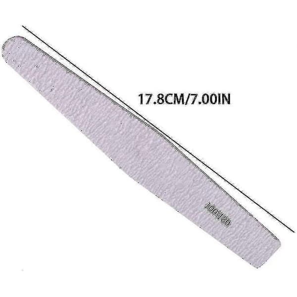 Professionelle neglefile (20 stk.), dobbeltsidede vaskbare 100/180 grit neglefile