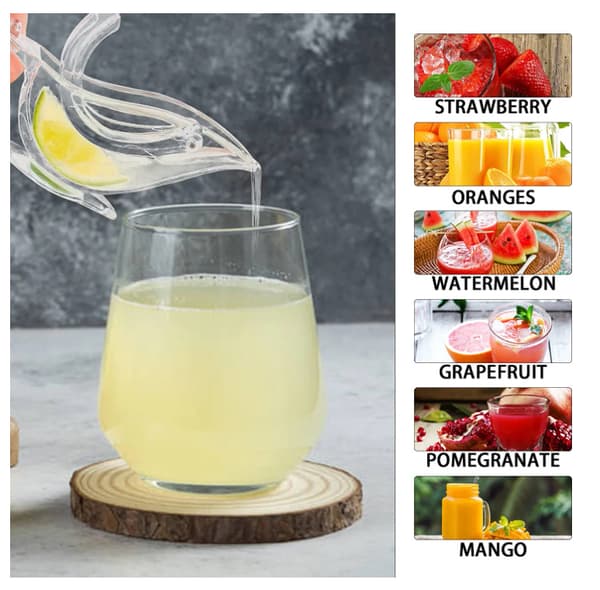 2-pack Fågel Citronpress, Citronjuicer Akryl Manuell Juice Limepress