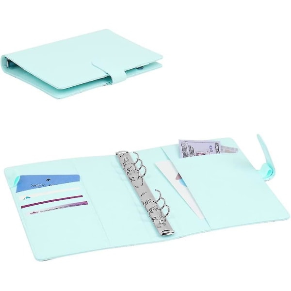 A5 Dagbog Perm Cover Pu Læder Ringbind 6 Ringe Genopfyldelig notesbog perm
