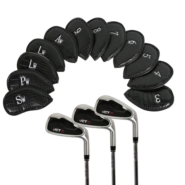 12 st Syntetiskt Läder Golfklubbhuvud Järnskydd MT/PU