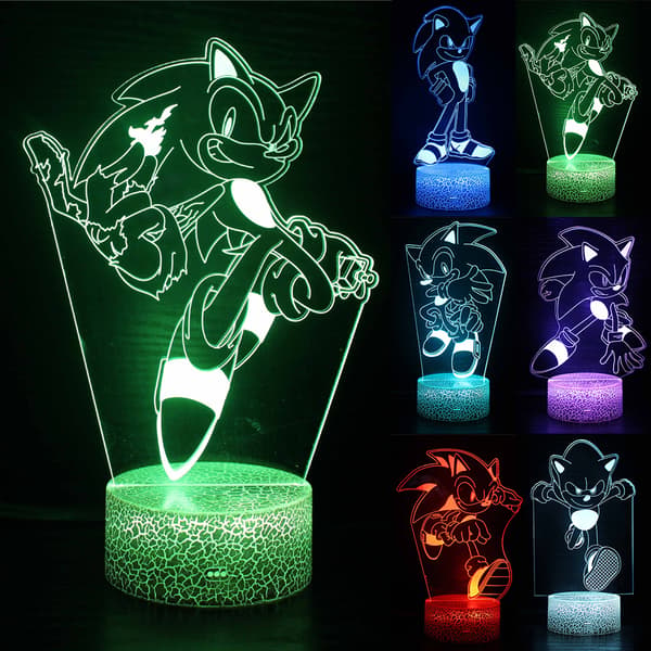 Sonic Night Light LED olorful Touch Fjärrkontroll Bordslampa C