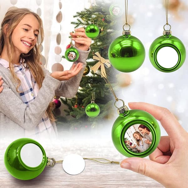 6 ST Julekuglepynt DIY Varmeoverførsel Foto