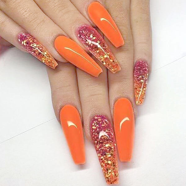 Punk Fake Nails Tapered Clip on Nails Cover Akryl Nails Tips Matt bärbara naglar för kvinnor och flickor, Stil 4