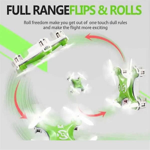 RC Quadcopter Cx10 Mini fjernkontroll drone 2.4G 4CH med LED elektronisk helikopter elektrisk fly -C
