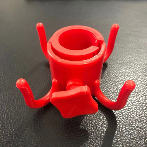 Strandparaplykrokhängare Paraplykrok Strandparaplyväskor Hållare hängkrok Red hexagonal