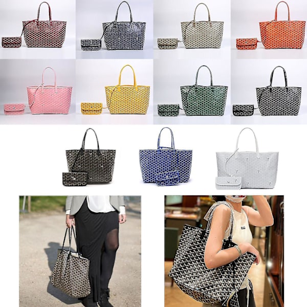 Taske Stor kapacitet Tote Taske Mor Taske Håndtaske Gaver Dark Grey L