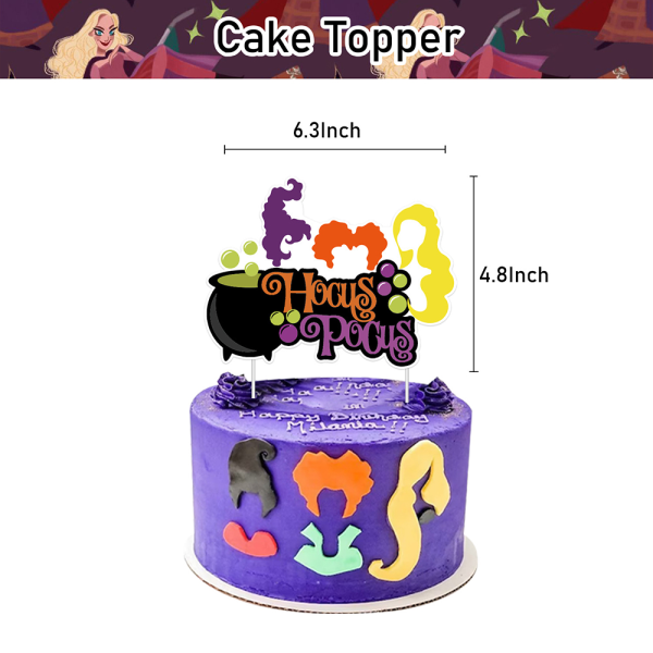 Hocus Pocus Ballonger Set för Party Dekor Topper Banner