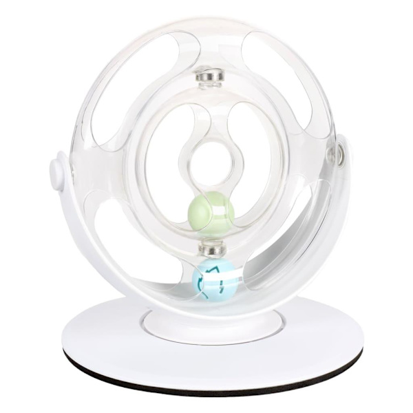 FLAMINGO Elektronisk kattleksak Dita roterande hjul vit white