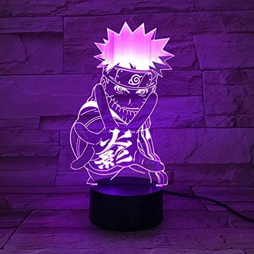 Naruto Kakashi Uchiha Sasuke 3D Illusion Night Light Lamp Sm