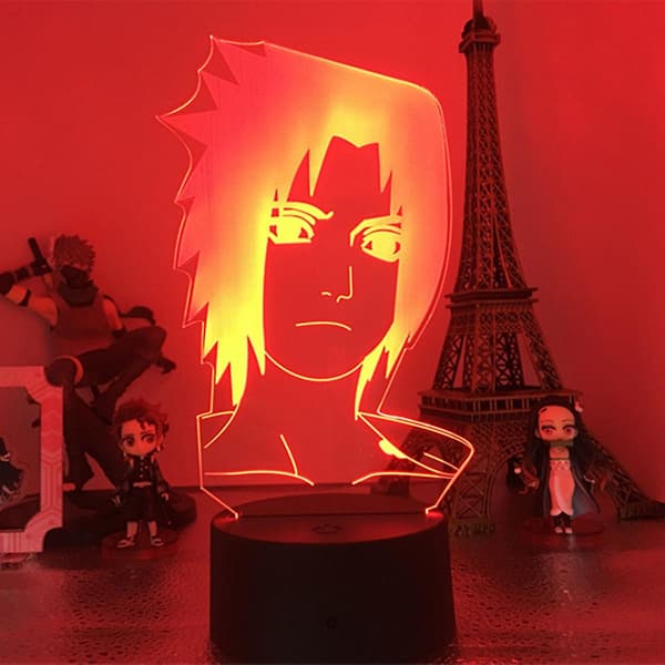 3d Led nattljuslampa Anime Naruto Uchiha Sasuke