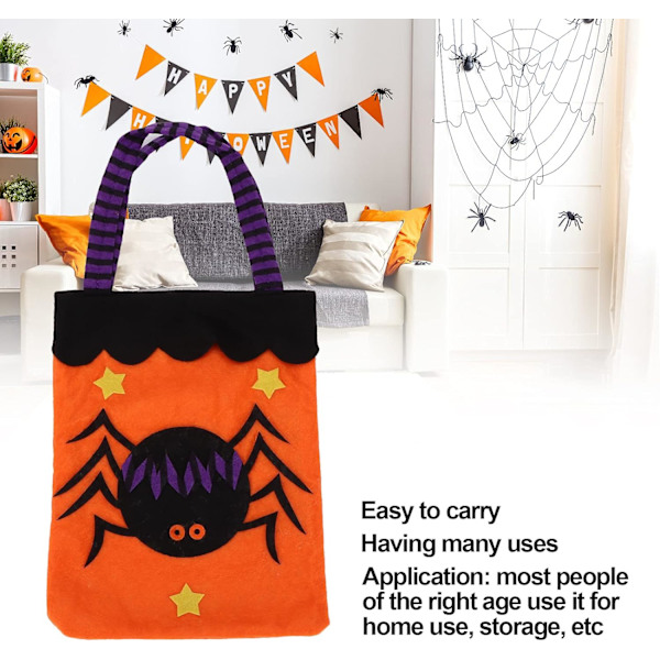 Halloween Non Woven Väskor Spider Goodie Toes