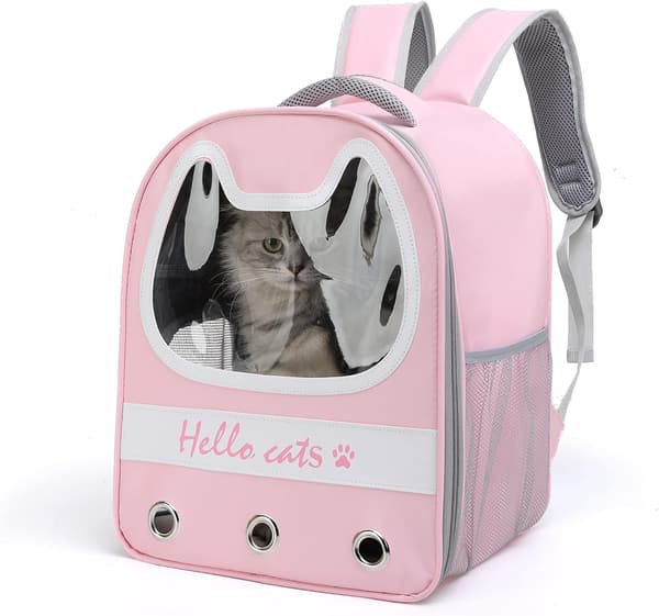Rumrygsæk til små og mellemstore katte, hvalpe og hunde, Tran