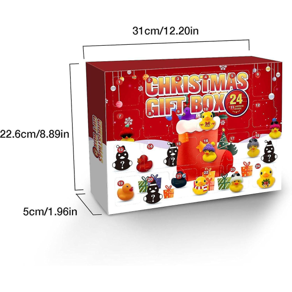 Gummi Anka Advent 2023, Advent 2023 Barn, Advent Anka Bad Till 09(24 ducks)