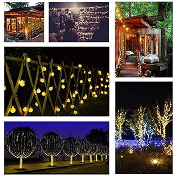 Have Solcellelys, 50 LED 7,3 m 8 tilstande vandtætte lyskæder