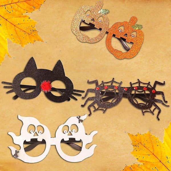 2pack Halloween dekorationsglasögon Creative Ghost Pumpkin Spider Glasögon Atmosfär Layout Dekorationsglasögon B