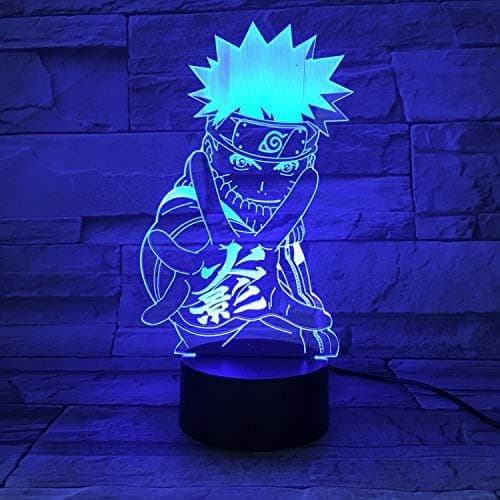 Naruto Kakashi Uchiha Sasuke 3D Illusion Night Light Lamp Sm