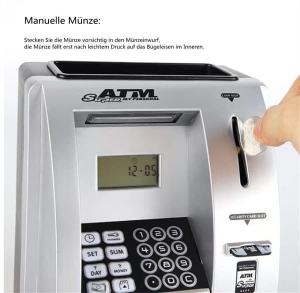 Sparbössa kreativ sparbössa simulering av en ATM mini ATM