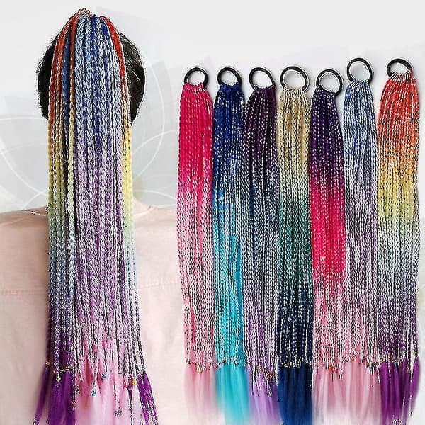 Barn Twist Braid Rope Hästsvans Hårprydnad Tjejhår 12st