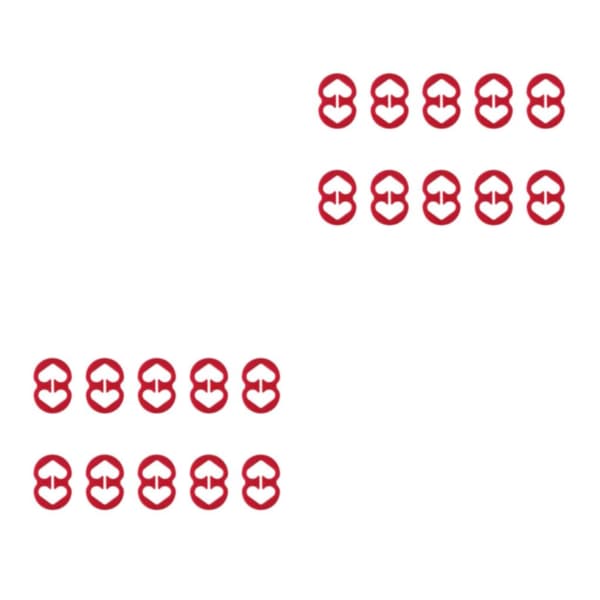1/2/3/5 10 stk Dame BH Stropp Klips Erstatning Jenter Damer Red 2PCS