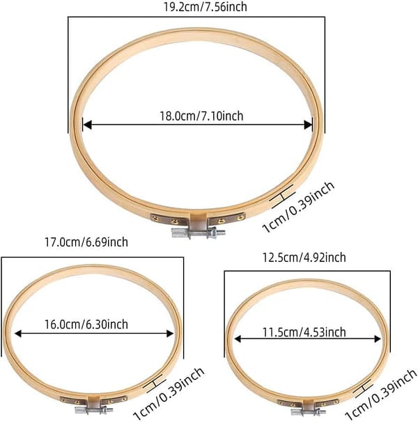 Embroideryrenkaat Bambu Embroidery Hoop 11,5 cm, 16 cm, 18 cm Tambo