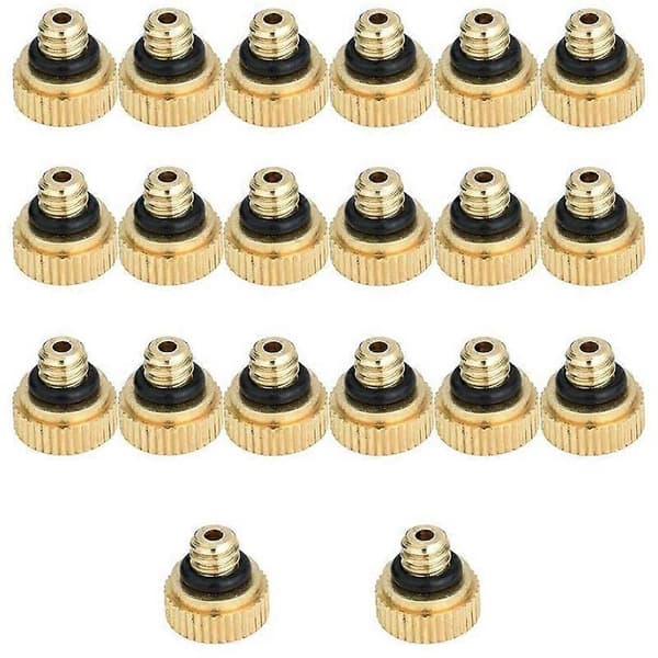 20 st / set mässingsdimmunstycken Mister Water Sprinkle för kylsystem