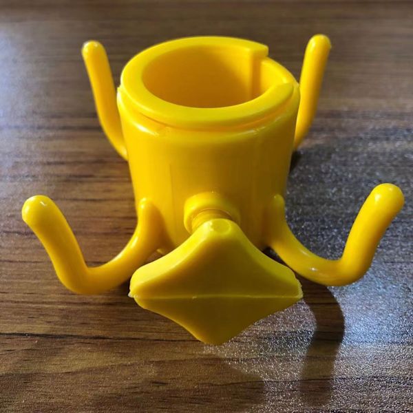 Strandparaplykrokhängare Paraplykrok Strandparaplyväskor Hållare hängkrok Yellow hexagonal