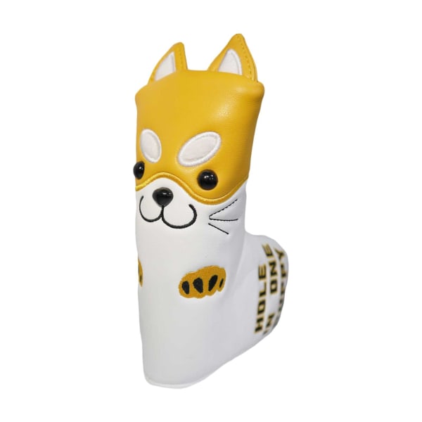 1/2/3 Dog Pattern För Golf Putter Headcover Cover för Yellow 2PCS