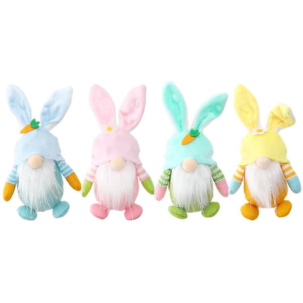 4st påskhare Gnome Doll Elf Doll Ornament Pendel Home Deco
