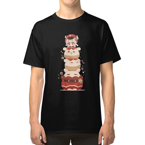Genshin Impact Chibi Klee Kawaii Jumpy Dumpty -rypälepommi T-paita M