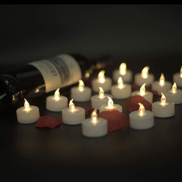 Telys, 24-pakning flammeløse LED-lys Batteridrevne 24 PACK