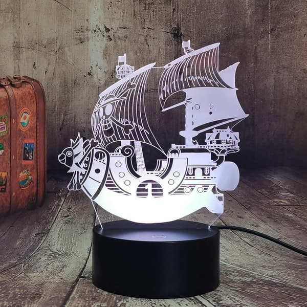 Going Merry Monkey D Luffy Boat 3D Optical Night Light Zoro