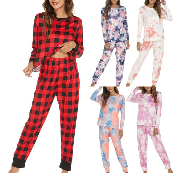 Naisten pyöreäkauluksinen oloasu ja Tie Dye -yöasu Style-E S