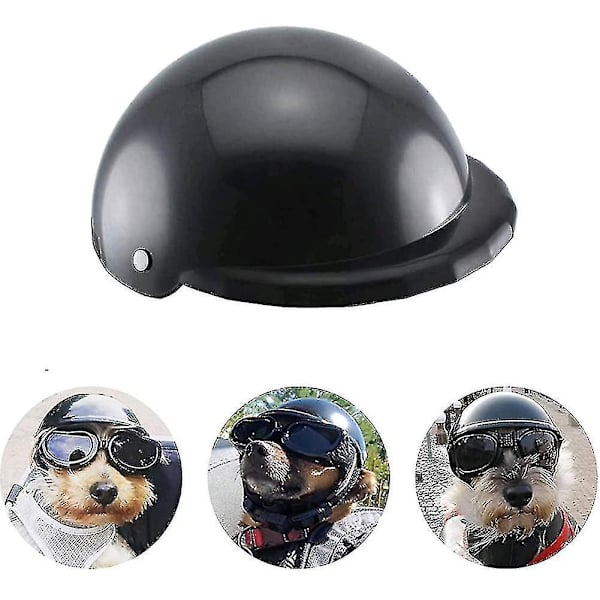 Hundhjälm Glasögon Set Husdjurshjälm Solglasögon Hundar Justerbar Hund Motorcykel Säkerhet Hattar null none
