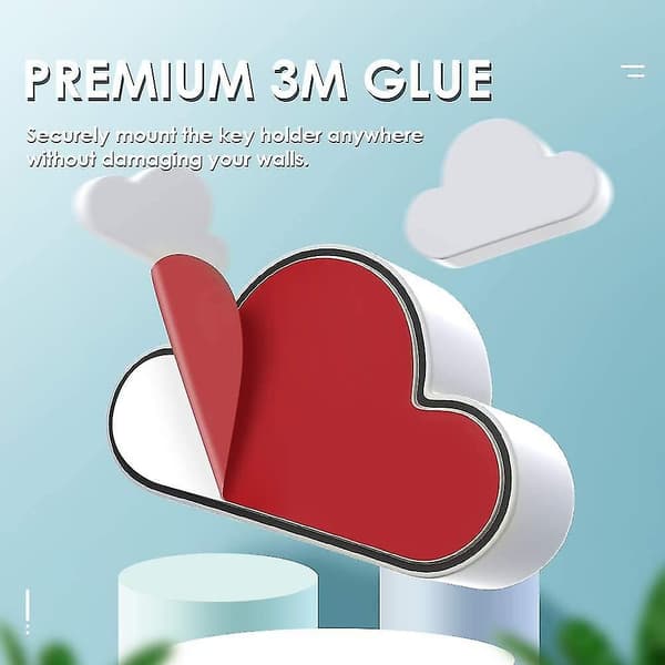 Dadanism Magnets Nyckelhållare, 2 Pack Cloud Shape Hållare Organizer, Väggmonterad