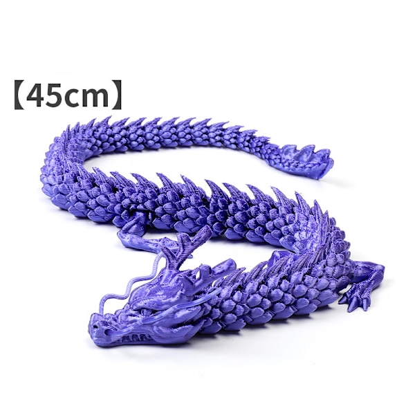 3D-printet artikuleret Drage Fisketank landskabsarkitekturdekoration Purple  45CM