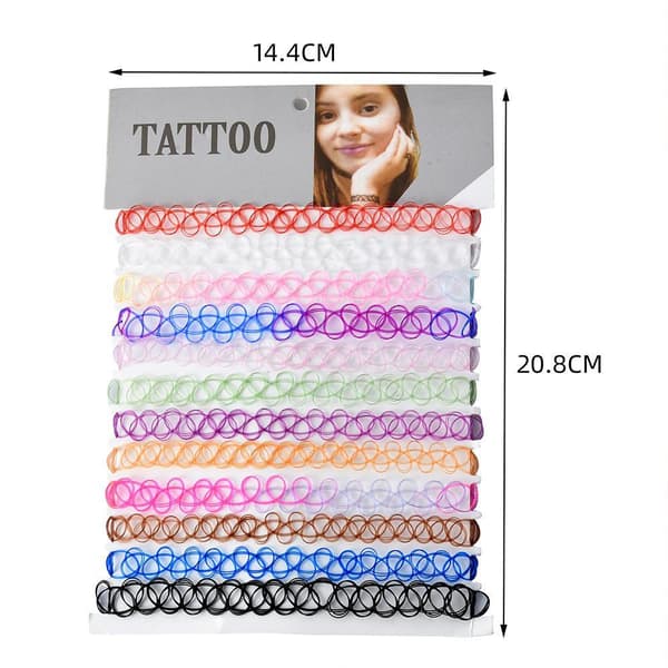 12-pack Choker Necklace / Halsband - One size black one size