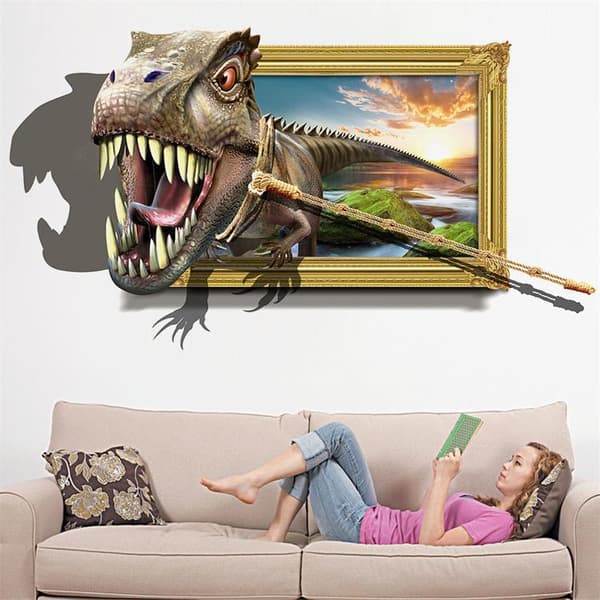 Et stykke 50 × 70CM dinosaur soverom stue dekorasjon hom