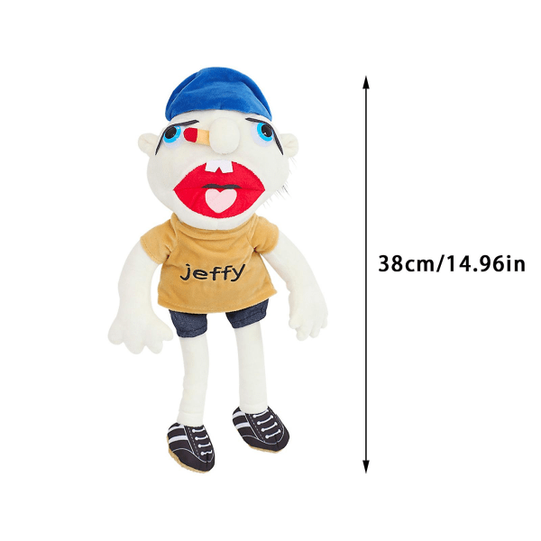 24 tum/60 cm stor Jeffrey boy mjuk plyschleksak för dockor