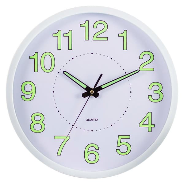 ##/Hvid lysende digital vægur##/