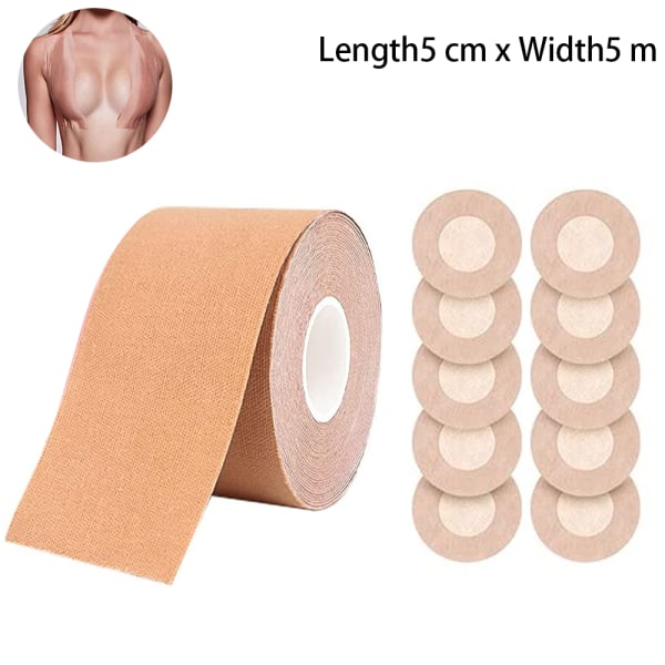 Kroppsteippi Naisille Itsekiinnittyvä Push Up Rintaliiviteippi 5cm*5m 5 cm * 5 m