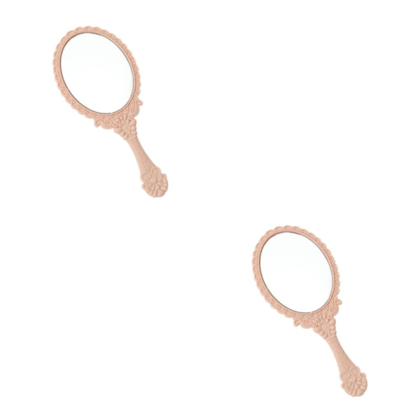 2/3/5 spegel för makeupälskare Bärbar och pålitlig klar Pink 2PCS