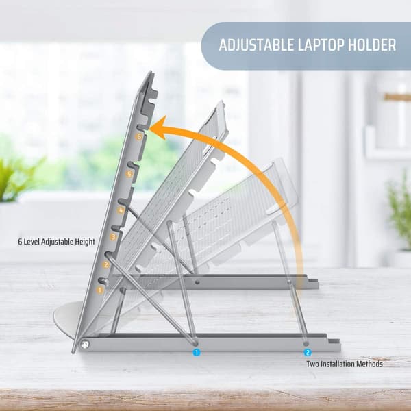 Laptopställ för surfplatta, hopfällbart bärbart ventilerat skrivbordsställ för laptop