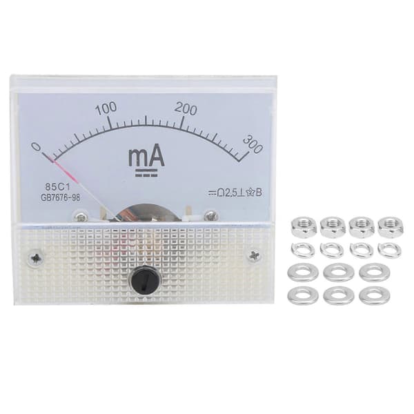 85C1 DC 0~300MA Pointer Amperemeter Analog Strømpanel Tester Strømmåler