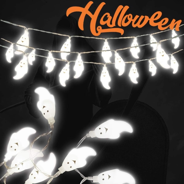 Halloween-haamukoristevalot 4,5 m 30 LED kurpitsa-aavevaloa